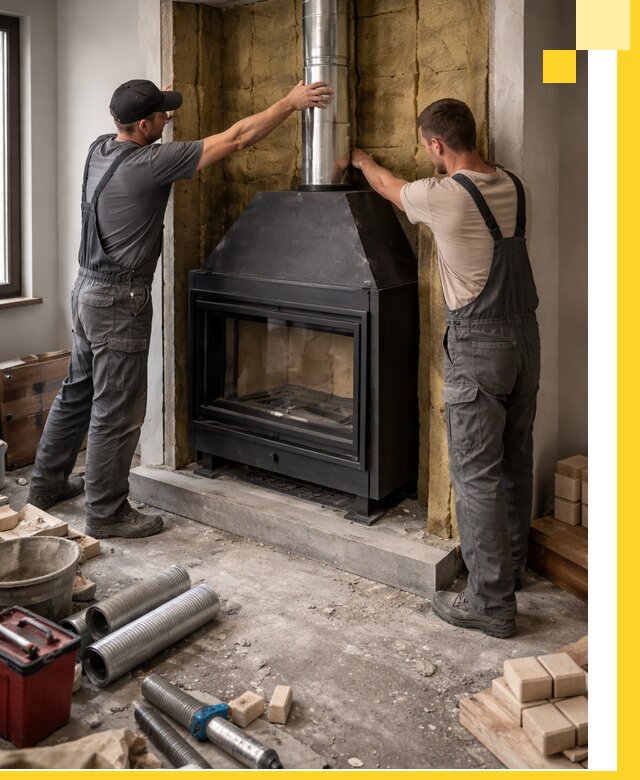 Изготовление и монтаж закрытых каминов в Сочи под ключ