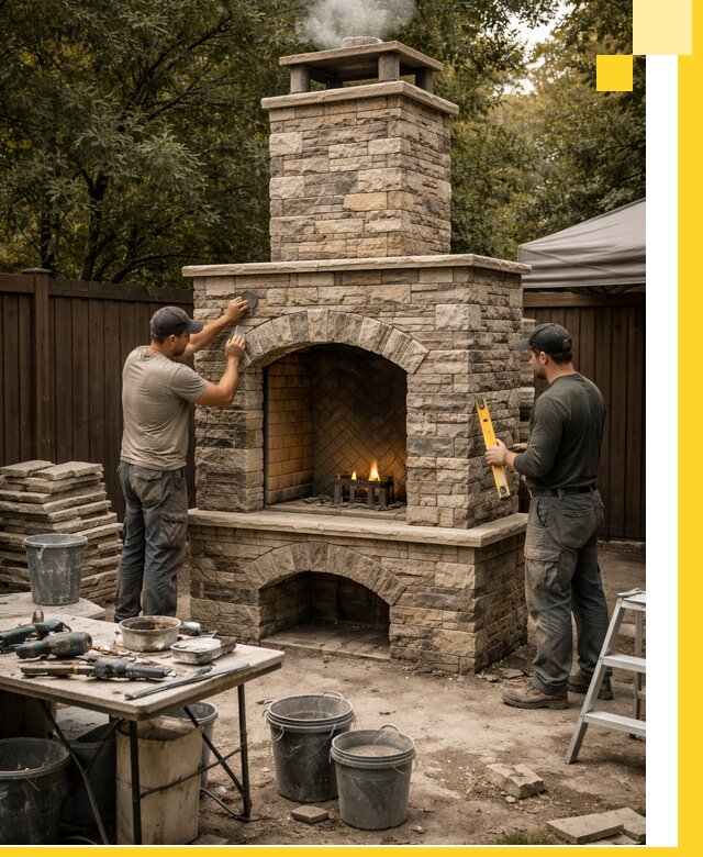 Проектирование и установка уличных каминов в Сочи