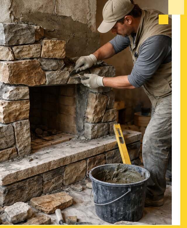 Изготовление и установка каменных каминов под ключ в Сочи