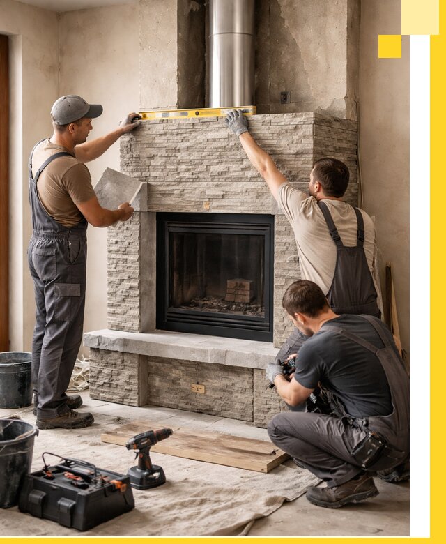 Профессиональный монтаж каминов под ключ в Сочи для дома