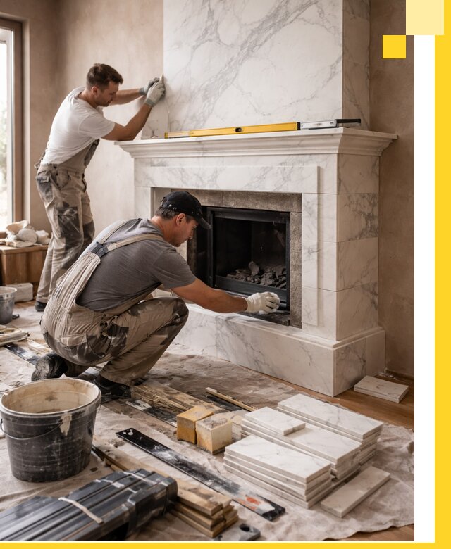 Отделка каминов в Сочи качественные облицовочные работы