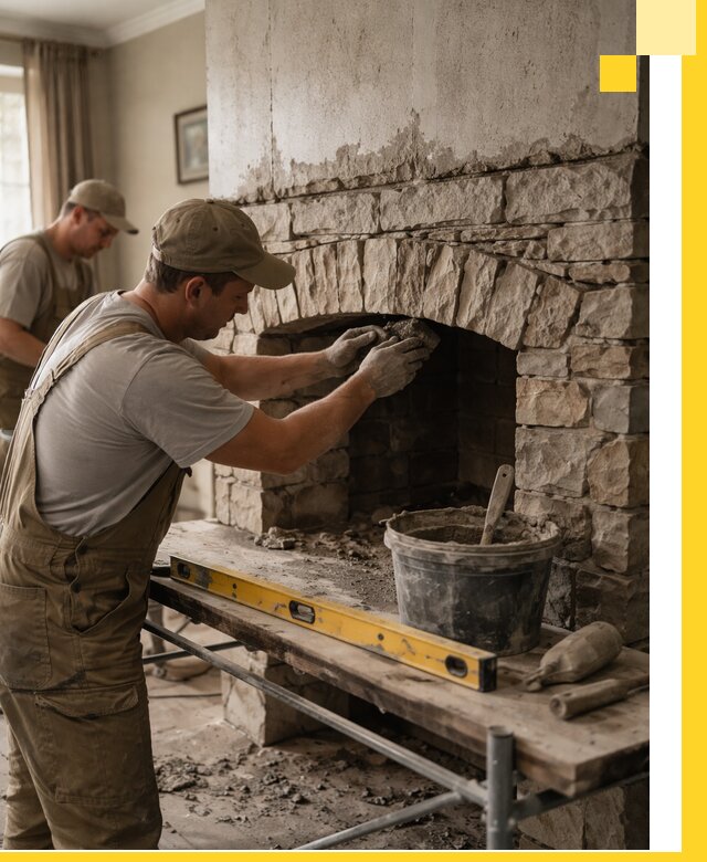 Изготовление каминов под ключ в Сочи, монтаж и отделка