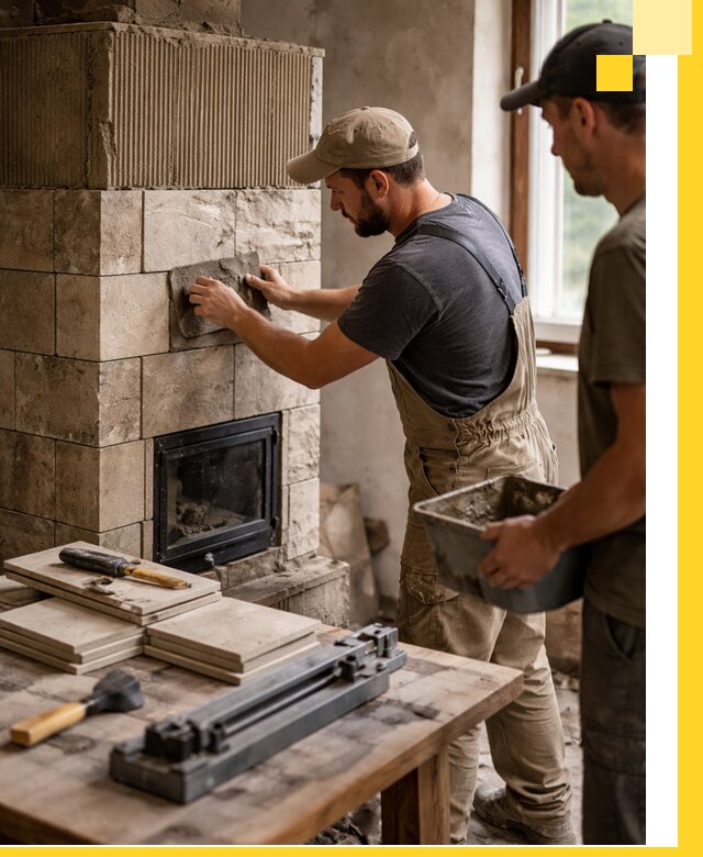 Профессиональная облицовка печей в Сочи: керамика и камень