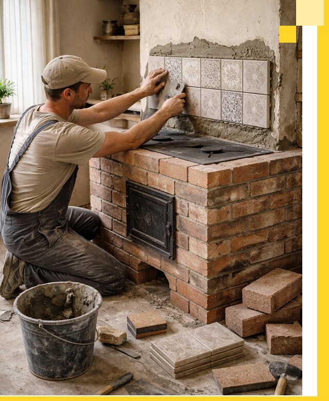 Печи с плитой на заказ монтаж гарантия и сервис в Сочи