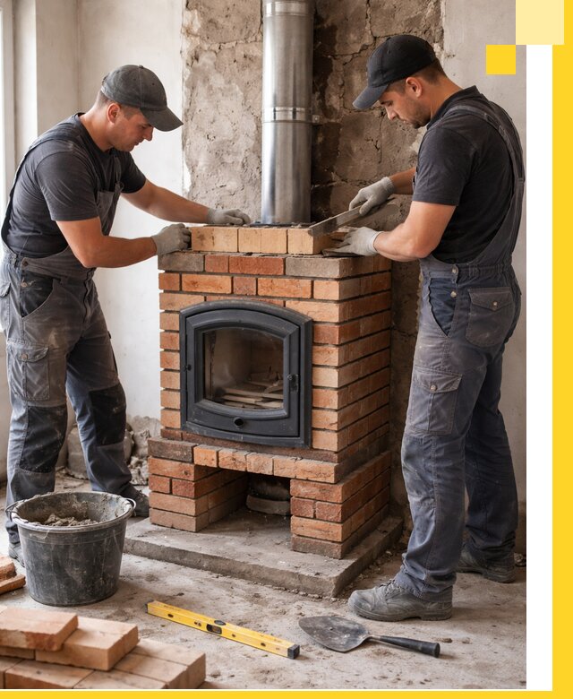 Монтаж печи камина под ключ в Сочи с гарантией и пусконаладкой