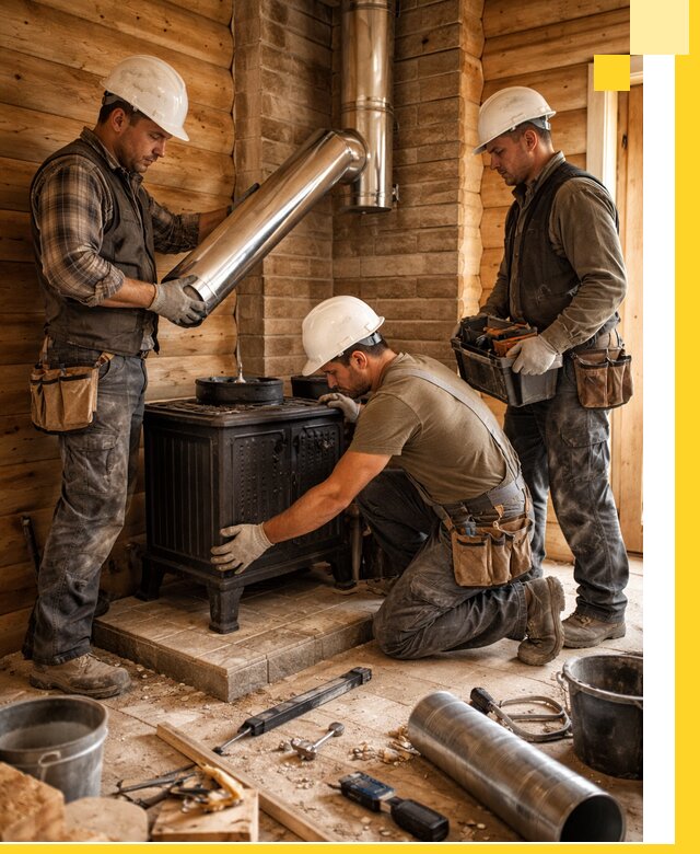 Профессиональный монтаж банных печей и дымоходов в Сочи