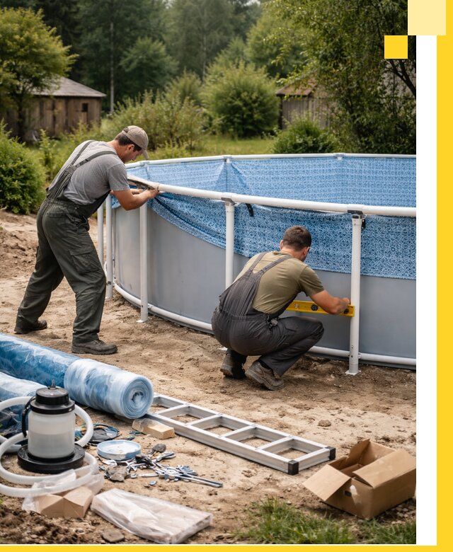 Установка и монтаж каркасных бассейнов в Сочи под ключ