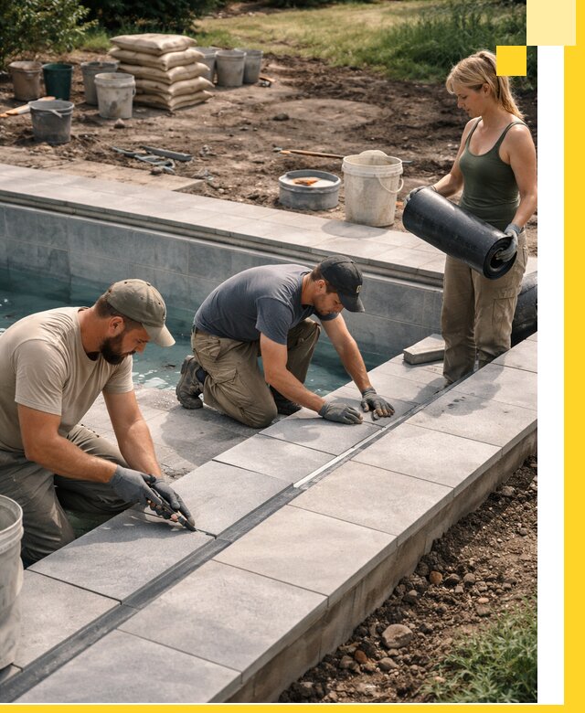 Строительство и монтаж уличных бассейнов под ключ в Сочи