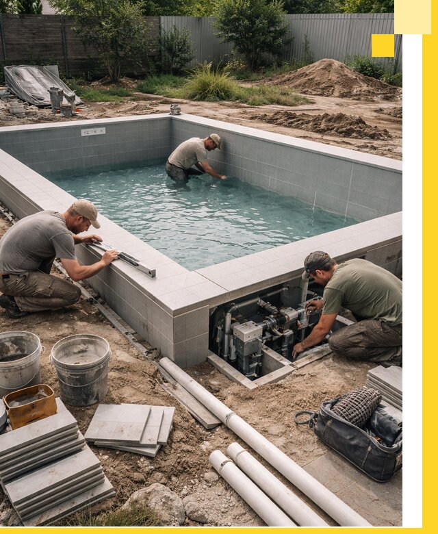 Строительство и монтаж бассейнов для дачи под ключ в Сочи