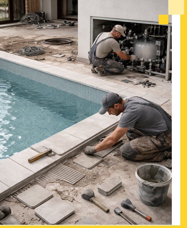 Строительство и монтаж бассейнов в коттедже в Сочи