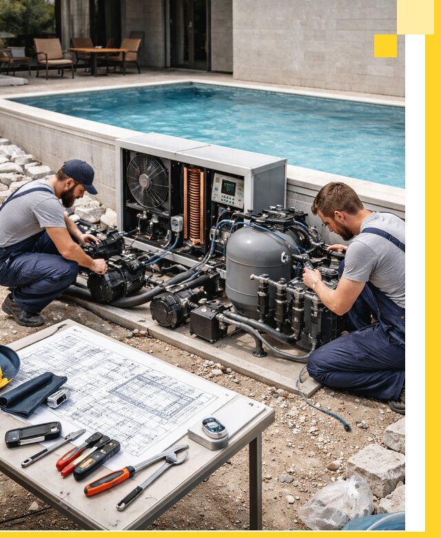 Проектирование и монтаж бассейнов с подогревом в Сочи