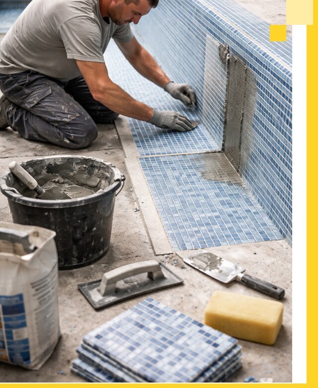 Укладка и ремонт мозаики для бассейнов под ключ в Сочи