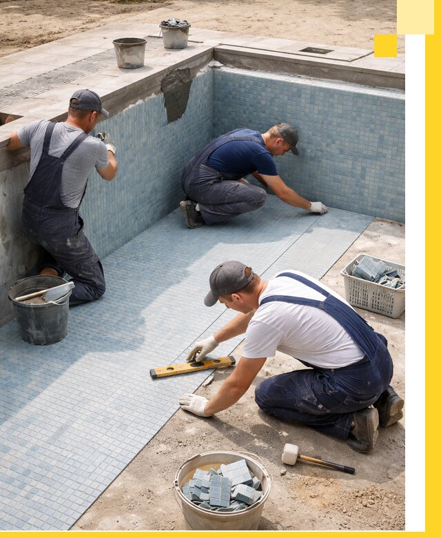 Укладка и установка плитки для бассейнов под ключ в Сочи