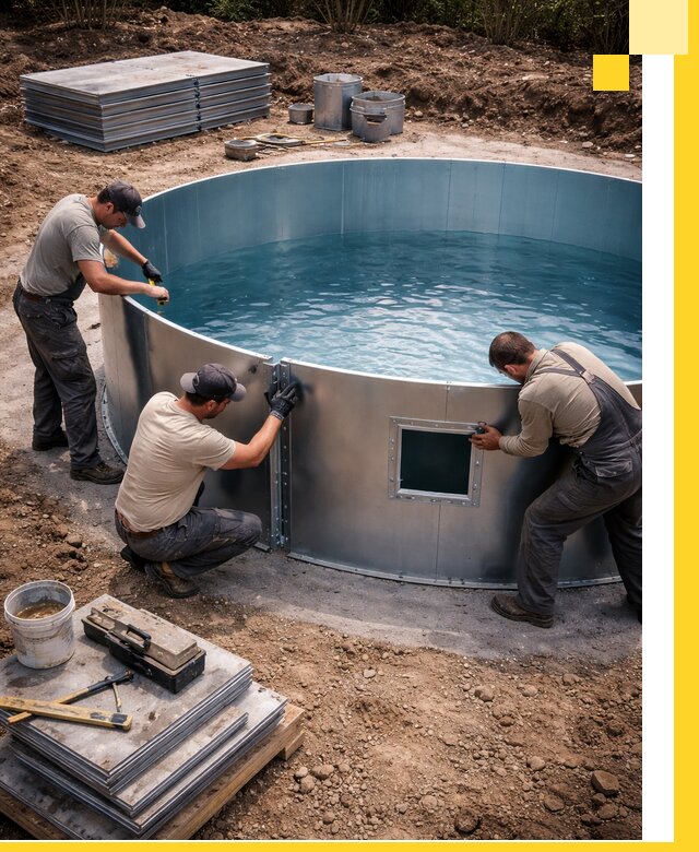 Круглые бассейны под ключ в Сочи проектирование и монтаж