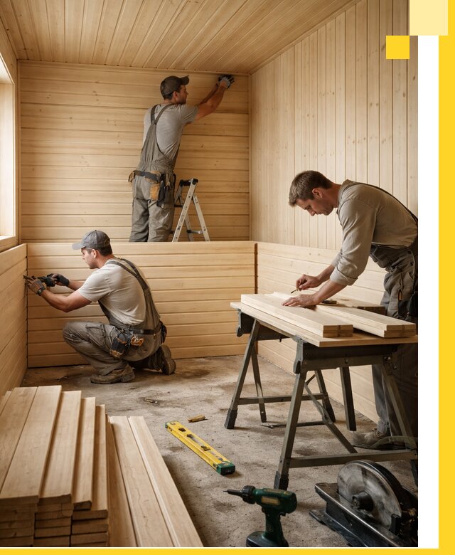 Обшивка саун в Сочи из натуральной древесины под ключ