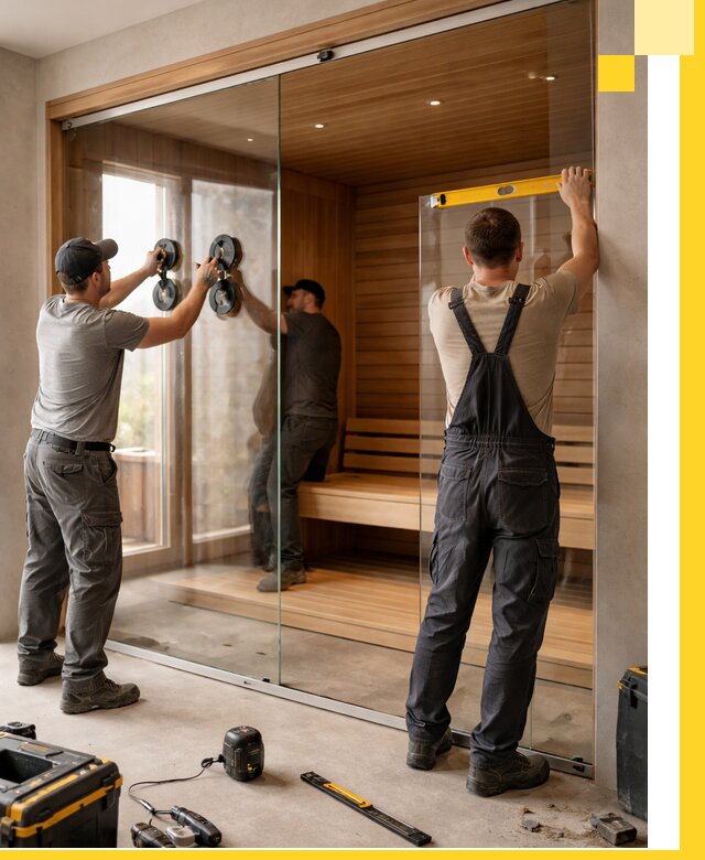 Производство и монтаж стеклянных саун под ключ в Сочи