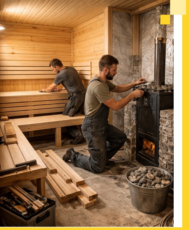 Дизайн и строительство интерьеров бань под ключ в Сочи