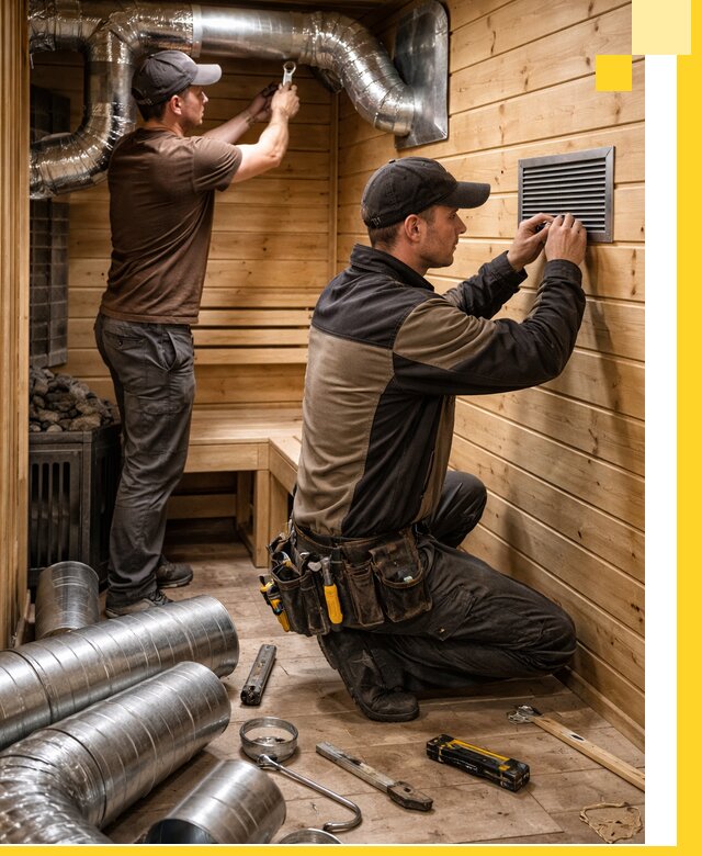 Проектирование и монтаж вентиляции бани в Сочи под ключ