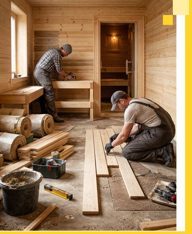 Индивидуальный проект бани с комнатой отдыха под ключ в Сочи