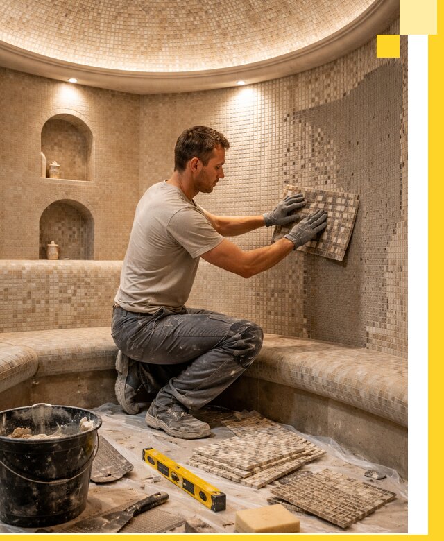 Устройство и монтаж домашнего хамама под ключ в Сочи