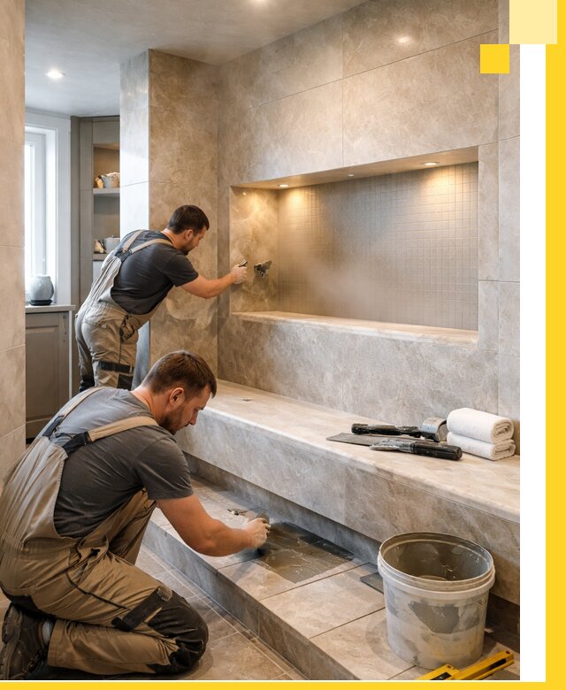 Профессиональное строительство хамама в квартире в Сочи