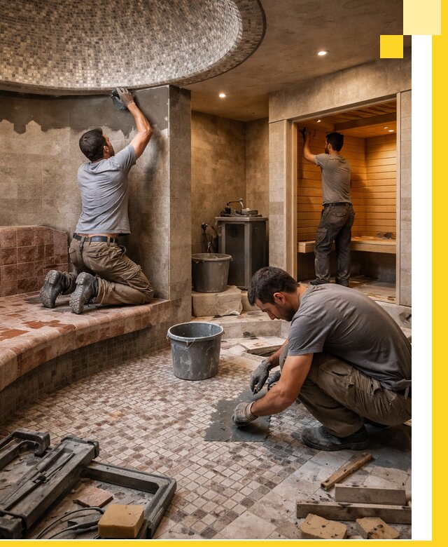 Проект и строительство хамама бани и сауны под ключ в Сочи