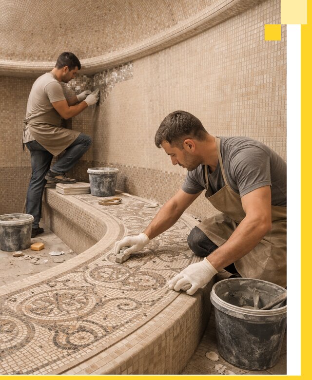 Плитка для хамама в Сочи, укладка, подбор и поставка